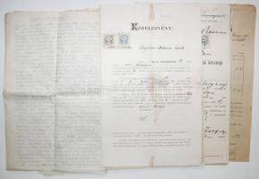 1894-1960 Vegyes okmánytétel: az Egységes Párt egy tagjának a nagykereki képviselőválasztásra írt kéziratos beszéde, továbbá adóívek, szerződések, kérvények, stb.