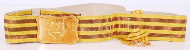 cca 1980 Honvéd díszszázadban használatos öv kardtartóval