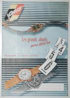 Papir doboz tetőn 2 db reklám: Suchard és Prinzess  csokoládé és egy régi óra katalógus 1943/44