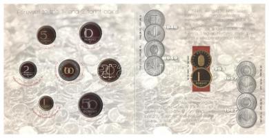 2008. 1Ft-100Ft 7 klf db, "Búcsú az egy- és kétforintostól" dísztokos szettben T:PP Csak 4...