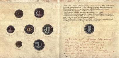 2005. 1Ft-100Ft 7klf db + 10Ft "József Attila" dísztokos szettben T:PP Csak 7000db!