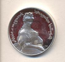 Fritz Mihály (1947-) 1998. "MÉE Szeged / Erzsébet Királyné halálának 100. évfordulója" ezüstözött Cu emlékérem (43mm) T:PP