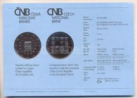 Csehország 2004. 200K Ag "EU csatlakozás" T:BU Tanúsítvánnyal 10.000db!
Czech Republic 200...