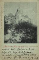 1899 Borostyánkő castle ruins (Rb)