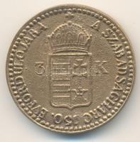 Lapis András (1942-) 1998. "A Szabadságharc 150. évfordulója / 3 Krajczár emlékére" Br emlékérem (47mm) T:1-