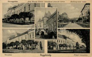 Nagykároly, Gróf Károlyi István boy school, town hall, county hall, girl school, Széchenyi street