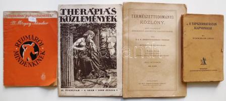 4db egészséges életmóddal foglalkozó, ill. természettudományi kiadvány: A tápszerhatástan alapvonalai, Reumáról mindenkinek, Természettudományi Közlöny (398. füz.), Therápiás Közlemények (II/4.)