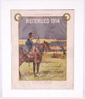 Lehár Rerenc lovasnóták kottájának militária címlapja igányes paszpartuban / Notes picture in paspar...