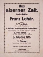 Lehár Rerenc lovasnóták kottájának militária címlapja igányes paszpartuban / Notes picture in paspar...