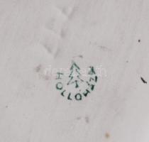 Jelzett Hollóházi porcelán TVK (Tiszai Vegyi Kombinát) hamutál, 20x10cm