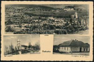 Perőcsény református templom, községháza és református iskola