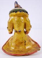 Varázslófigura műanyagból és egy festett agyagszatír, cca 15cm