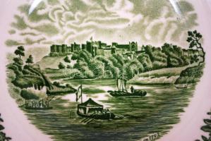 Cca 1970 12 db Johnson Bros süteményes és mélytányér, hibátlanok, jelzett, matricás, d:20, 22 cm