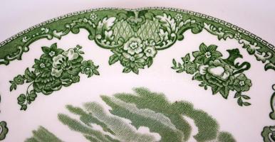 Cca 1970 12 db Johnson Bros süteményes és mélytányér, hibátlanok, jelzett, matricás, d:20, 22 cm