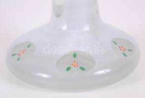 Fehér színű kupa, többrétegű, kézzel festett, hámozott, csiszolt, hibátlan m:18 cm