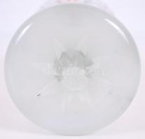 Fehér színű kupa, többrétegű, kézzel festett, hámozott, csiszolt, hibátlan m:18 cm