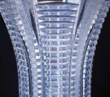 Retro ólomkristály vázák 2 db, csiszolt, metszett, hibátlanok, m:15 cm, m:27 cm / Lead ctystal vases