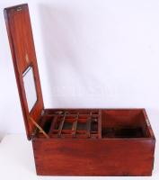 Cca 1880 Kassza "Gledhill & Co automatic cash till" feliratú réz táblával, hiányos de ...