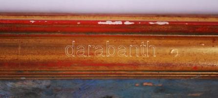 Szeghalmi Peregi József: Ház részlet, olaj, vászon, szép keretben 60×66 cm