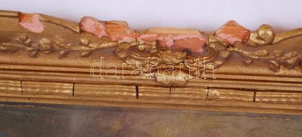 Gádor Emil (1911-1998): Cigány lány. Olaj, karton, jelzett, régi keretben 60×46 cm