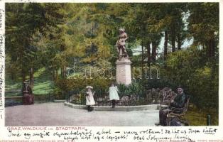 Graz city park, Waldlilie statue (EK)