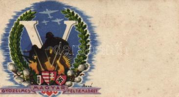 Hungarian irredenta, NS propaganda, minicard (12 cm × 6.5 cm) s: Bozó (non pc)