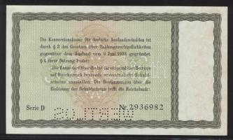 Német 3.Birodalom 1933. 5RM "WERTLOS" perforációval T:I
German Third Reich 1933. 5 Reichsm...