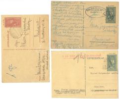 1940-1942 3 db munkaszolgálatos tábori levelező lap