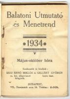 1934 Balatoni útmutató és hajózási menetrend