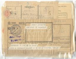 Nagy részben  háború előtti számla, okmányok, táviratok, összesen:9 db
