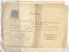 Nagy részben  háború előtti számla, okmányok, táviratok, összesen:9 db