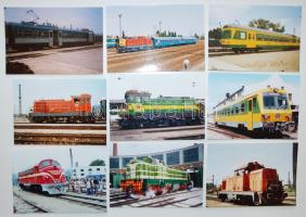 1990-2005 16 db színes fotó mozdonyokról