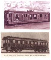 5 db fotó és fotómásolat mozdonyokról és vasuti kocsikról