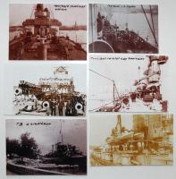 10 db fotómásolat osztrák-magyar haditengerészetről, hadihajókról