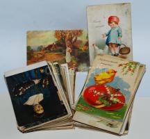 182 db háború előtti üdvözlő, motívum képeslap