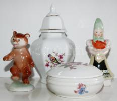 Négy darabos porcelán tétel, jelzettek, hibátlanok