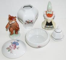 Négy darabos porcelán tétel, jelzettek, hibátlanok