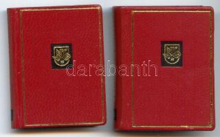 Minikönyv 2 db: Fitz József: Gutenberg és követői. Kner Imre: A könyv művészete. Műanyag tokabn.