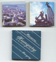 Minikönyv 3 db: Hungary-Budapest, többnyelvű idegenforgalmi témával, sok képpel.