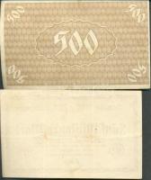 Német Birodalom/Weimari Köztársaság/München-Gladbach 1922. 500M + /Berlin 1923. 5.000.000M T:III
Ger...