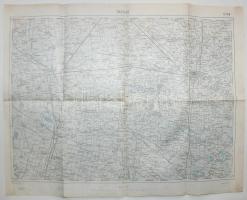 cca 1916 Treviso és Verona kétoldalas katonai térképe, 45x57cm