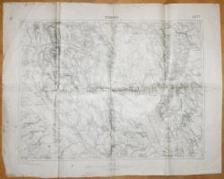 1916 Dolhasca (Moldva) katonai térképe, K.u.k. Militärgeographisches Inst., 47x60cm