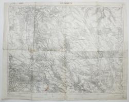 cca 1915 Czernowitz katonai térképe, K.u.k. Militärgeographisches Inst., 43x53cm