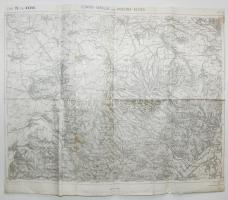 cca 1912 Szinyér-Váralja és Kraszna-Béltek katonai térképe, K.u.k. Militärgeographisches Inst., 42x51cm