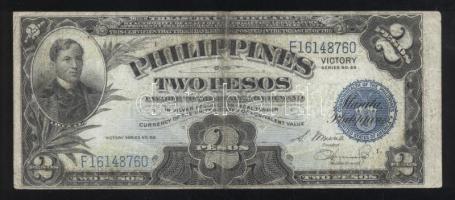 Fülöp-szigetek/VICTORY kiadás 1944. 2P T:III Philippines/VICTORY issue 1944. 2 Pesos C:F