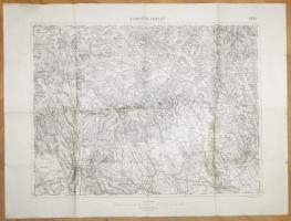 cca 1925 Gyöngyös és Verpelét katonai térképe, M. Kir. Állami Térképészet, 47x62cm