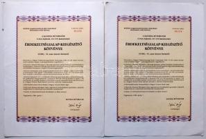 6db modern kötvény/részvény: Kanizsa Bútorgyár, Igristoye Pezsgőgyártó Rt, A Barcsi Szociális Gondoz...