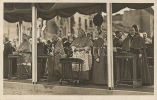 1938 Budapest Eucharisztikus Világkongresszus, Sincero pápai legátus, Serédy hercegprímás és a külföldi főpapság a Szent Imre szobor leleplezésén