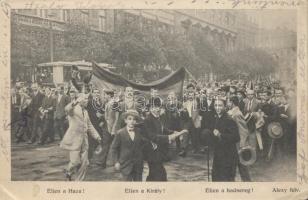 Budapest felvonulók, világháborús propaganda (EK)