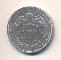 1869GYF 1Ft Ag "Angyalos címer" T:2-,3
Hungary 1869 1 Forint Ag "Coat arms with Angel...